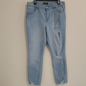 d. jeans Light Blue Ripped Skinny Jeans